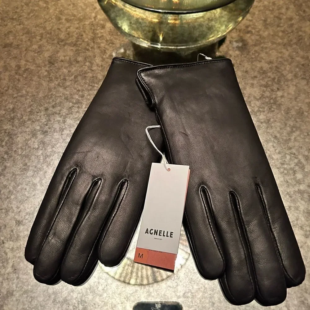 Agnelle Rabbit and Lambskin Gloves NWT
